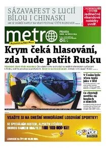 Obálka e-magazínu deník METRO 14.3.2014