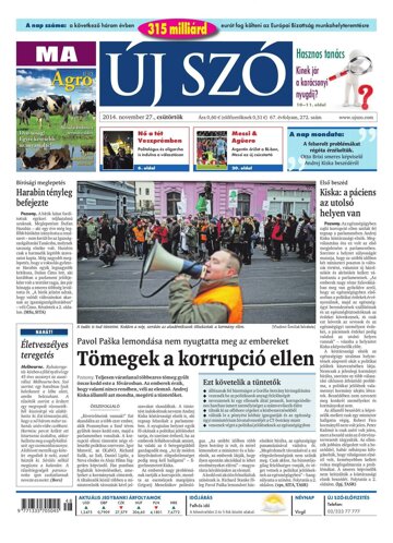 Obálka e-magazínu Új Szó 27.11.2014