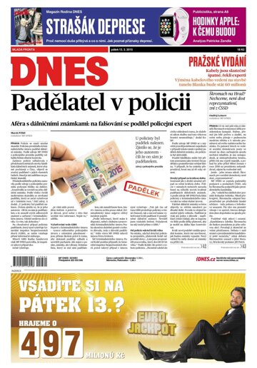 Obálka e-magazínu MF Dnes 13.3.2015