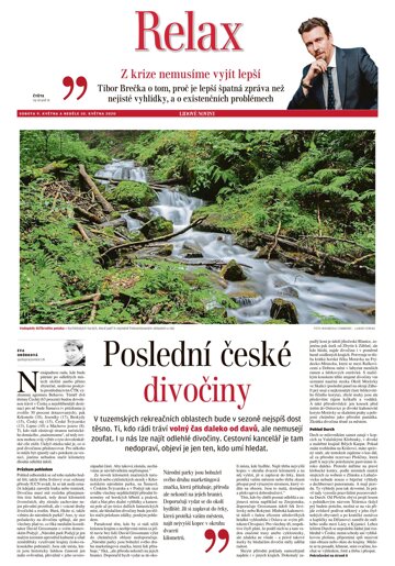 Obálka e-magazínu LN+ Čechy - 9.5.2020