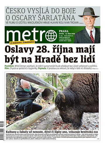 Obálka e-magazínu deník METRO 14.10.2020