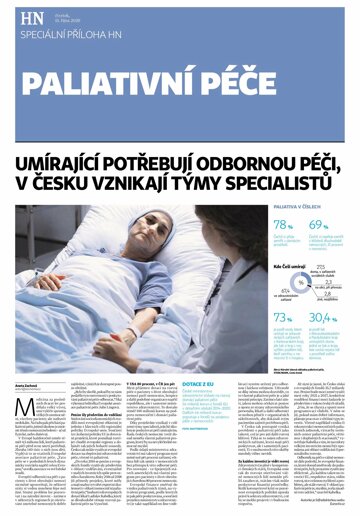 Obálka e-magazínu Hospodářské noviny - příloha 200 - 15.10.2020 Paliativní péče