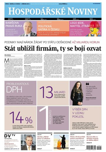 Obálka e-magazínu Hospodářské noviny 041 - 27.2.2015