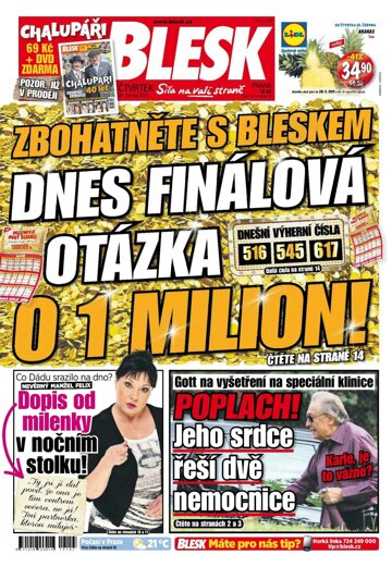 Obálka e-magazínu Blesk 25.6.2015