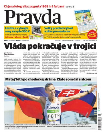 Obálka e-magazínu Pravda 20. 8. 2016