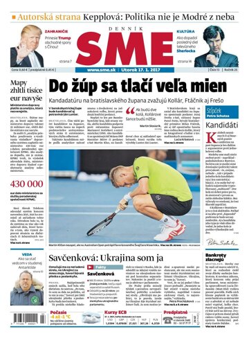 Obálka e-magazínu SME 17.1.2017