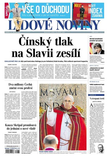 Obálka e-magazínu Lidové noviny 26.3.2018