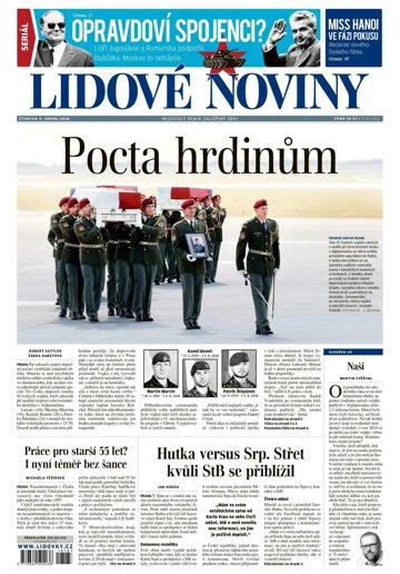 Obálka e-magazínu Lidové noviny 9.8.2018