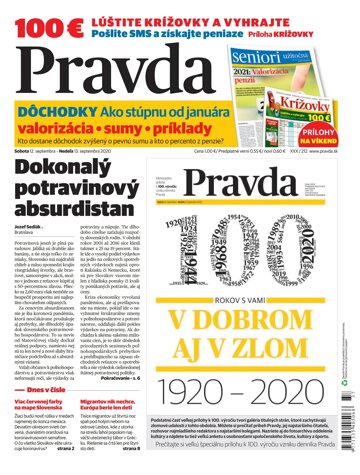 Obálka e-magazínu Pravda 12. 9. 2020