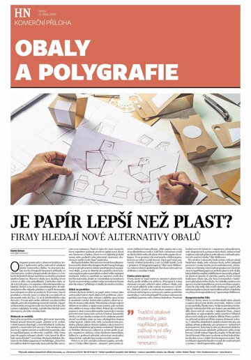 Obálka e-magazínu Hospodářské noviny - příloha 198 - 13.10.2020 Obaly a polygrafie