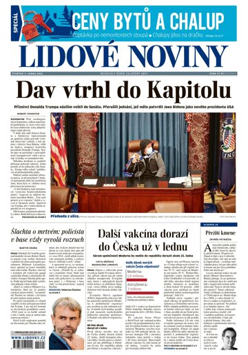 Obálka e-magazínu Lidové noviny 7.1.2021