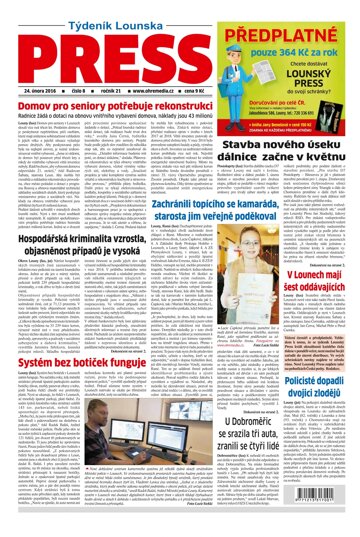 Obálka e-magazínu Lounský press 8/2016