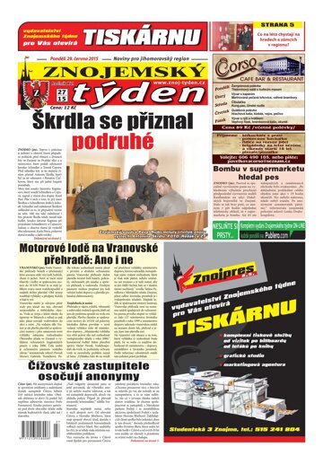 Obálka e-magazínu Znojemský týden 27 / 2015