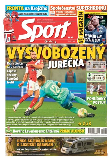 Obálka e-magazínu Sport 18.8.2023