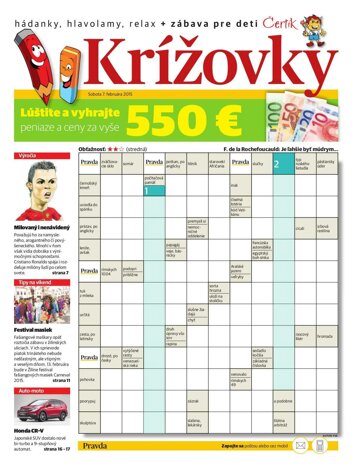 Obálka e-magazínu Krížovky 7. 2. 2015