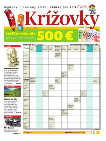 Obálka e-magazínu Krížovky 18.7.2015