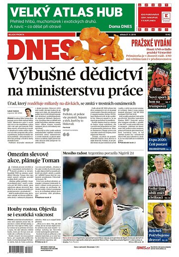 Obálka e-magazínu MF Dnes 27.6.2018