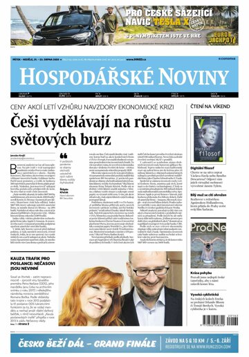 Obálka e-magazínu Hospodářské noviny 162 - 21.8.2020