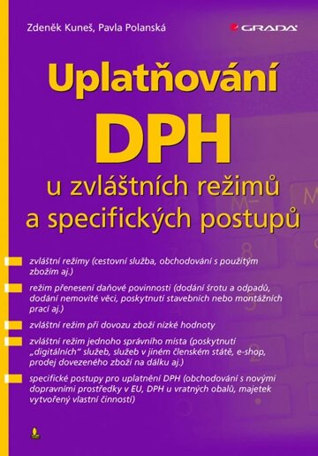 Obálka knihy Uplatňování DPH u zvláštních režimů a specifických postupů