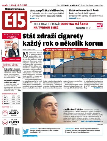 Obálka e-magazínu E15 10.3.2015