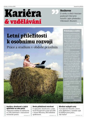 Obálka e-magazínu Hospodářské noviny - příloha 087 - 6.5.2015HX