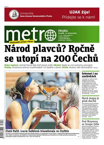 Obálka e-magazínu deník METRO 12.6.2017