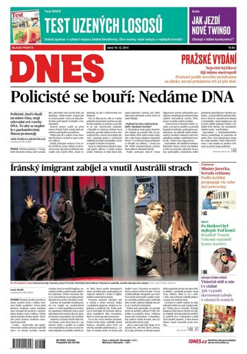 Obálka e-magazínu MF Dnes 16.12.2014