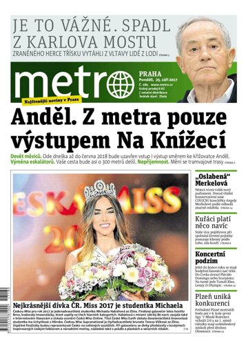 Obálka e-magazínu deník METRO 25.9.2017