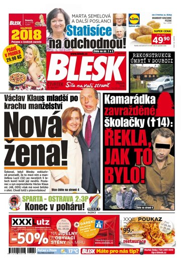 Obálka e-magazínu Blesk 26.10.2017