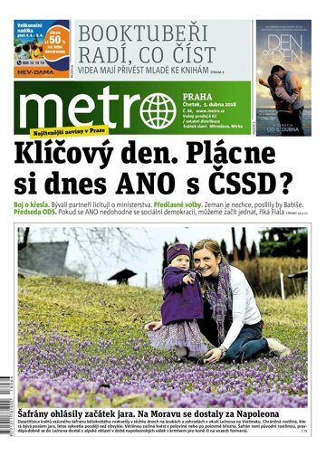 Obálka e-magazínu deník METRO 5.4.2018