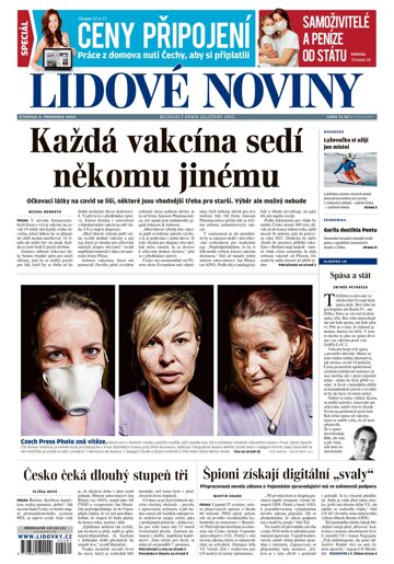 Obálka e-magazínu Lidové noviny 3.12.2020