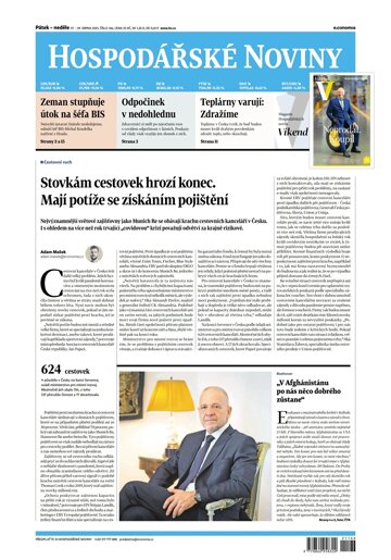 Obálka e-magazínu Hospodářské noviny 166 - 27.8.2021