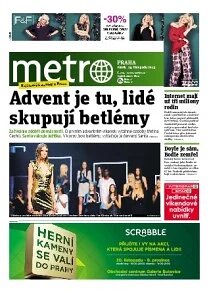 Obálka e-magazínu deník METRO 29.11.2013