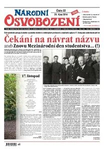 Obálka e-magazínu Národní Osvobození 22/2014