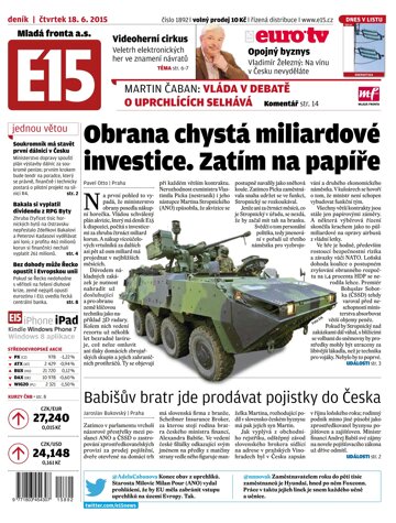 Obálka e-magazínu E15 18.6.2015