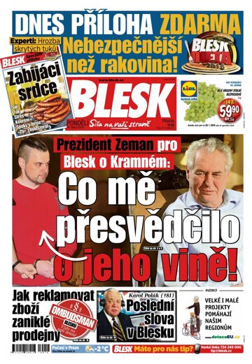 Obálka e-magazínu Blesk 18.1.2016