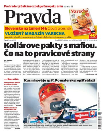 Obálka e-magazínu Pravda 11. 3. 2016