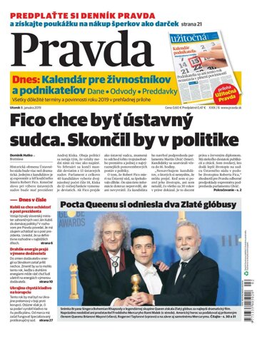 Obálka e-magazínu Pravda 8. 1. 2019