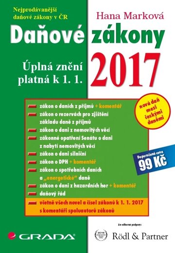 Obálka knihy Daňové zákony 2017