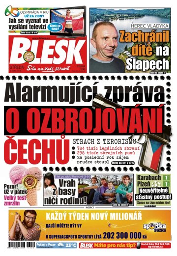 Obálka e-magazínu Blesk 3.8.2016