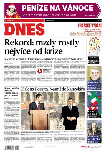 Obálka e-magazínu MF Dnes 6.12.2016