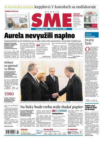 Obálka e-magazínu SME 15.12.2017