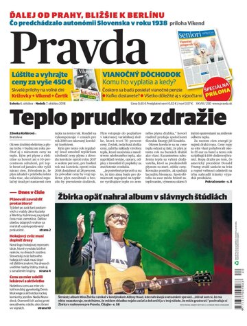 Obálka e-magazínu Pravda 6. 10. 2018