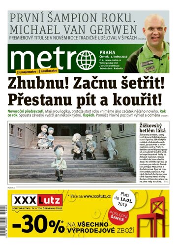 Obálka e-magazínu deník METRO 3.1.2019