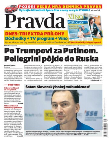 Obálka e-magazínu Pravda 23. 5. 2019