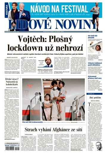 Obálka e-magazínu Lidové noviny 19.8.2021