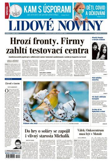 Obálka e-magazínu Lidové noviny 5.1.2022