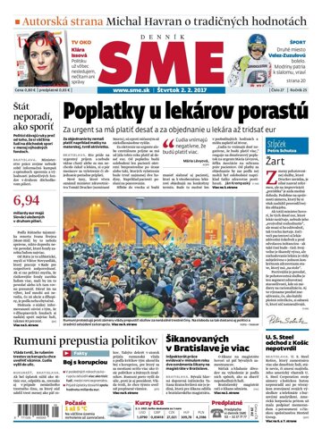 Obálka e-magazínu SME 2.2.2017