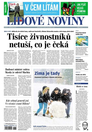 Obálka e-magazínu Lidové noviny 1.12.2017