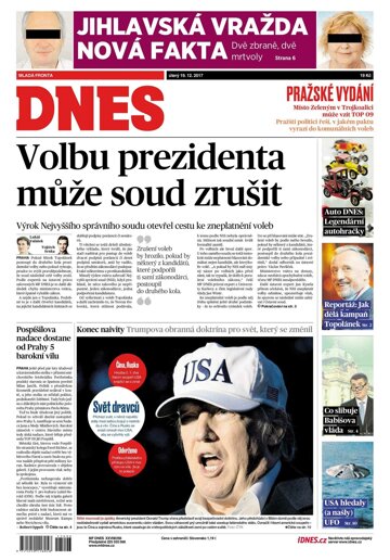 Obálka e-magazínu MF Dnes 19.12.2017